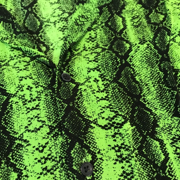 Asos Shirt Button Down Snake Print Medium - Picture 13 of 16